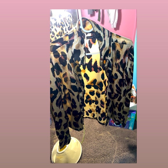 Silky Cheetah Print Cardigan - Picture 4 of 4
